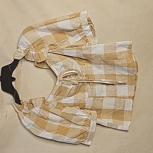 Who What Wear Women Crop Top, Size Small, Color: Beige and Off White